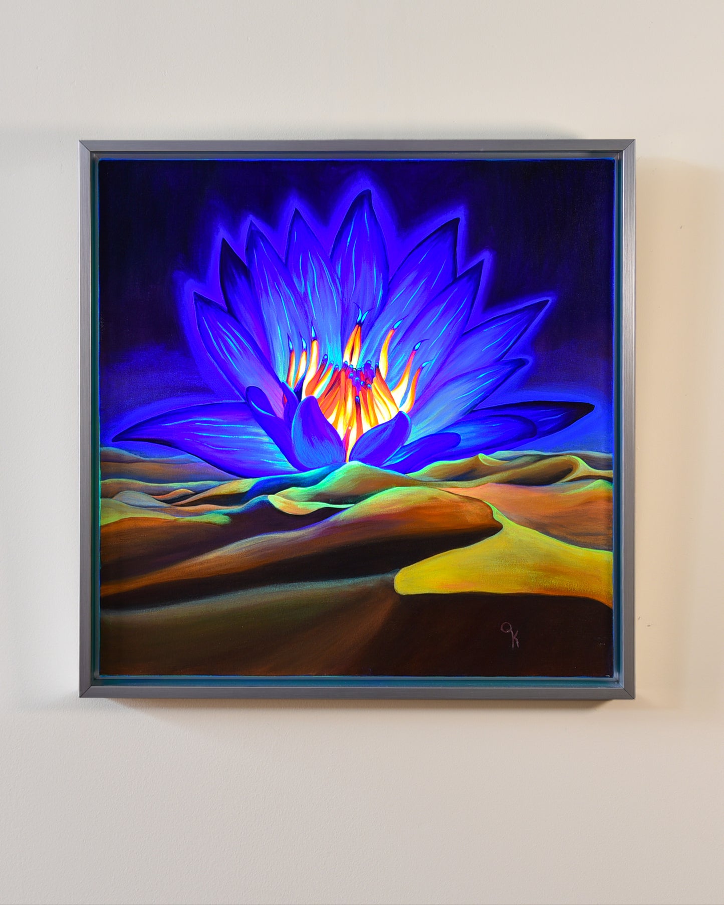 "Blue Desert Lotus" Fluorescent Original