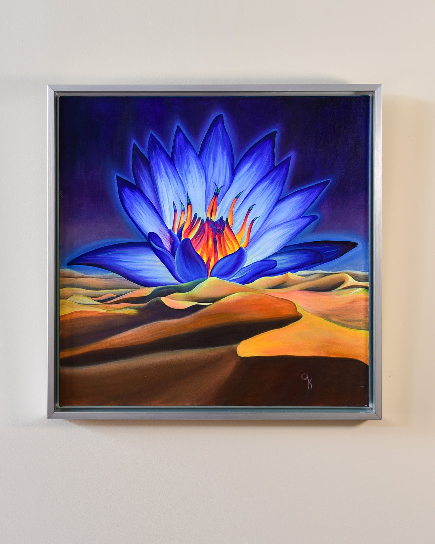 "Blue Desert Lotus" Fluorescent Original