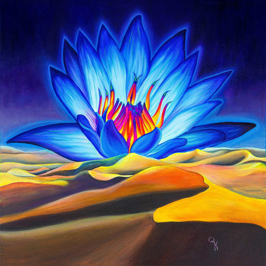 Blue Desert Lotus Original