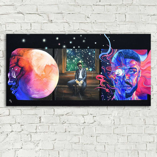 Man On The Moon Triptych