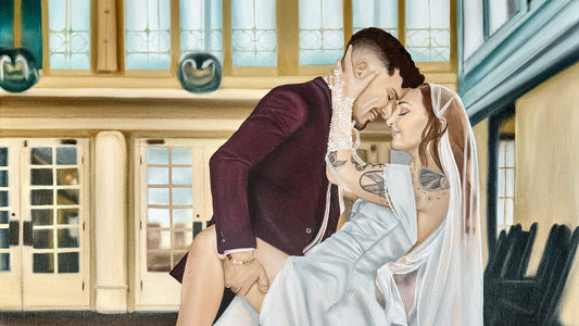 24 x 30” Live Wedding Painting Deposit